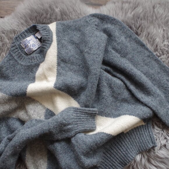 Vintage Wool Shetland Men's Sweater By Club Europe - Picture 2 of 4